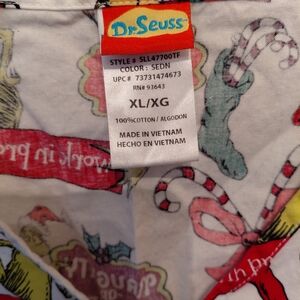 Dr. Seuss  Scrub Top - Red, White, and Green